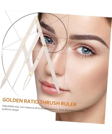 Ipetboom 2 Pcs Second Generation Scale Golden Ratio Stencil Kits Molds Eyebrow Measurement Tool Metal 25x5x0.6cmx2pcs Silverx2pcs - Buy Online on GoSupps.com