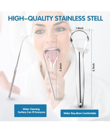 Azltdcow Professional Tongue Scrapers & Cleaners - Stainless Steel Tongue Brush Kit for Oral Hygiene & Fresh Breath - Exquisite Travel Case Included - Buy Online on GoSupps.com