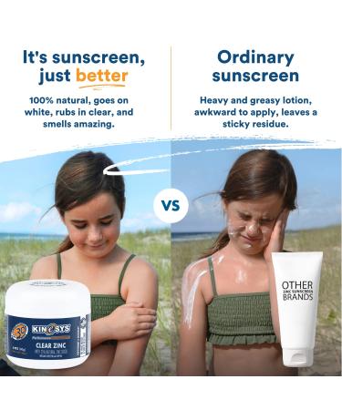 KINeSYS Reef Safe Natural Zinc Oxide Sunscreen SPF 30 - Alcohol & Oxybenzone Free, Peppermint & Rosemary Scent - 60g - Buy Online on GoSupps.com