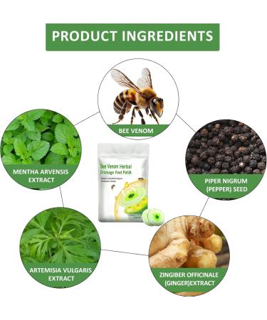 Asheyya 14 Pieces Bee Venom Lymphatic Drainage Patches Bee Venom Patch - Buy Online on GoSupps.com