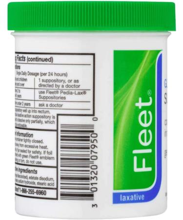 Fleet Glycerin Suppositories 50 ct (1-Pack) - Fast Relief for Constipation - Buy Online on GoSupps.com