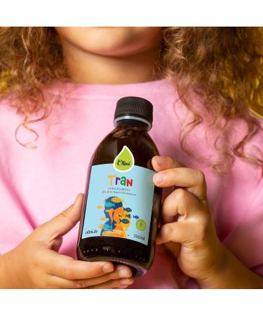 Olini Fish Oil Liquid for Children - Omega 3 EPA DHA Vitamin A & D3 - Natural Liver Support - 100ml Glass Bottle - Buy Online on GoSupps.com