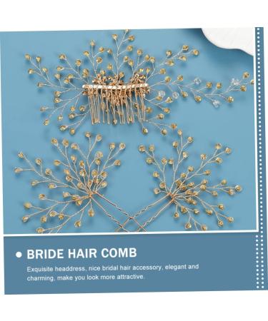 minkissy 3 Sets Bridal Headwear Wedding Decor Bridal Hair Combs Bride Hairpin Crystal Side Comb Hair Decorations Pearl Tiara Bridal Headpiece for Wedding Clip Bridesmaid Rhinestones Diamond - Buy Online on GoSupps.com
