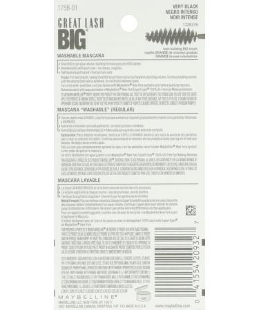 Maybelline Great Lash BIG Washable Mascara - Very Black 0.34 fl oz - Buy Online on GoSupps.com