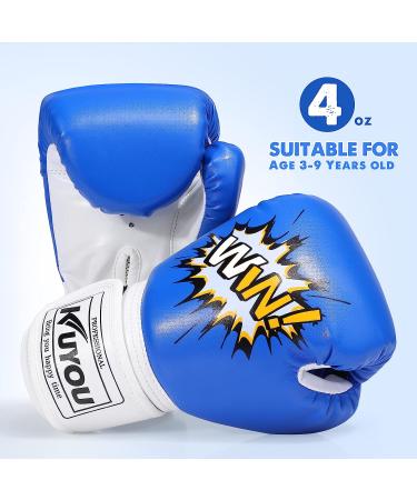 Kids Boxing Gloves - Cartoon Sparring Training Gloves for Ages 3-9 | Blue - Buy Online on GoSupps.com