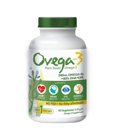 Ovega-3 Vegan Omega-3 DHA + EPA 500 mg 90 Vegetarian Capsules