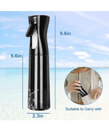 Tranchou 10oz Fine Mist Hair Spray Bottle - Ideal for Styling, Plants, Pets, Cleaning - Black - Buy Online on GoSupps.com
