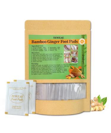 TEWEAE 122 Pads Foot Pads Natural Turmeric & Ginger Wormwood Bamboo Vinegar Included 122Pads Goodnight Patches and 122 Adhesive Sheets