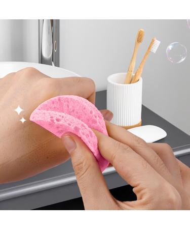 Facial Cleansing Sponge Compressed Facial Sponge - Wood Pulp Cotton Facial Cleansing Sponge | Cosmetic Spa Sponges Makeup Remover Cleaning Pads for Personal Spa - Buy Online on GoSupps.com