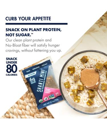 SHANTI BALANCE Mini Bars - Mango Cashew Turmeric | Organic, Gluten-Free Superfood | Immunity Boosting, 6g Plant Protein | RECOVER | 80 Calories | 24 Count - Buy Online on GoSupps.com
