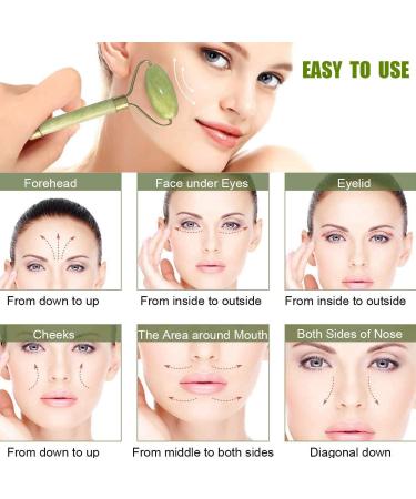 Jade Roller & Gua Sha Set - Premium Facial Massage Tools for Glowing Skin | International Shipping - Buy Online on GoSupps.com