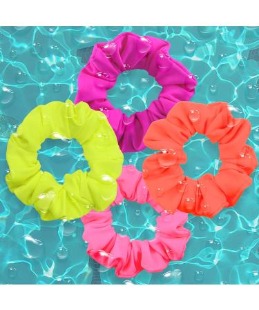 Simnice Waterproof Neon Swim Scrunchies - 16 Colors, Water-resistant Hair Ties for Women and Girls - Buy Online on GoSupps.com
