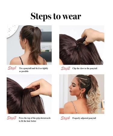 YUECI Clip-In Ponytail Extensions | Real & Synthetic Hair 45.72 cm #11 Perfect Braid Hair Extensions for Effortless Style - Buy Online on GoSupps.com