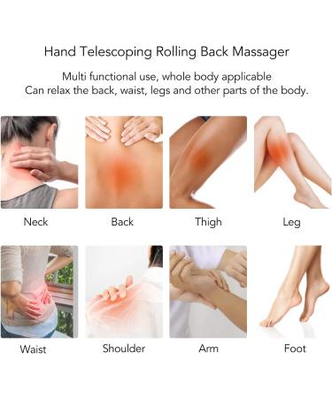 Telescopic Adjustable Back Massage Roller - Relieves Fatigue Full Body Use Lightweight & Portable | Shop Internationally - Buy Online on GoSupps.com