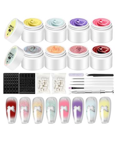 Patting GelGradientMulticolored Painting Set Women Girls Manicure For Creative Design