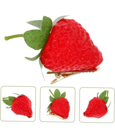 TINEASUR Strawberry Barrettes Strawberry Hair Barrettes for Women Strawberry Hair Clip Women Hair Clip Strawberry Hair Accessories Women Hair Barrettes Fruits Hair Clip Hairpin - Buy Online on GoSupps.com
