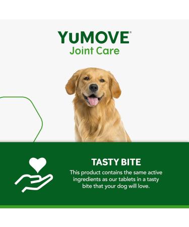 YuMOVE Daily Bites Joint Supplement for Adult Dogs | Glucosamine, Chondroitin, Green Lipped Mussel | Aged 6-8 | 60 Chews - Buy Online on GoSupps.com