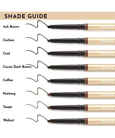 Browluxe Ultra Precise Waterproof Eyebrow Pencil in Taupe - Long Lasting Brow Pencil with Castor Oil - Buy Online on GoSupps.com