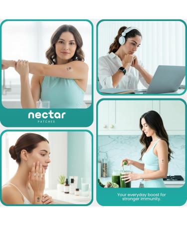 Nectar Daily Patches | 10-Pack for Daily Immune Support & Wellness | with Echinacea, Vitamin C, Zinc, & Ginkgo Biloba - Buy Online on GoSupps.com