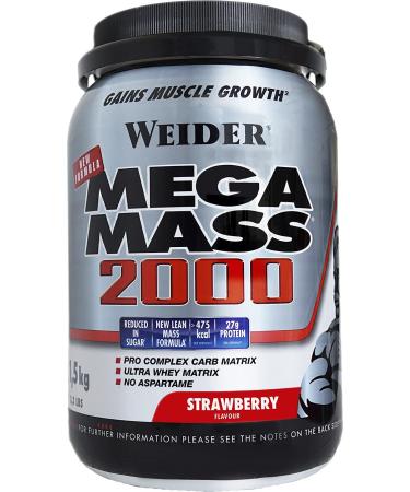Weider Weider Mega Mass 2000 - 1.5 Kg Strawberry