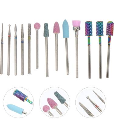 FOMIYES 1 Nail Drill Set Electric Nail File Bits Nail Drill Bits for Acrylic Nail Tungsten Steel Nail Drill Bit Nail Polishing Tools Nail Art Tool Lengthen Drilling Tool To Rotate Corundum - Buy Online on GoSupps.com