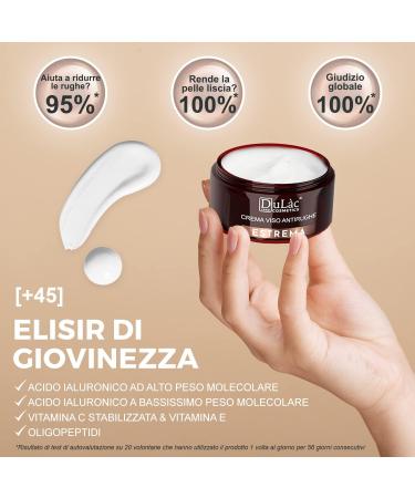Dul c - Skincare Cosmetics - Anti Wrinkle Face Cream ESTREMA Cream 50 g Anti Ageing for Mature Skin Hyaluronic Acid & Peptides Vitamins C + E Silk Proteins Made in Italy - Buy Online on GoSupps.com