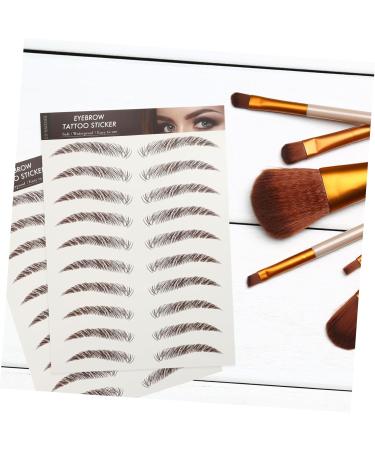 Housoutil Fake Eyebrow Stickers 9 sheets Stickers Sticker Transfer Artificial Eyebrow Hairlike Temporary Transfers Shaping False - Buy Online on GoSupps.com