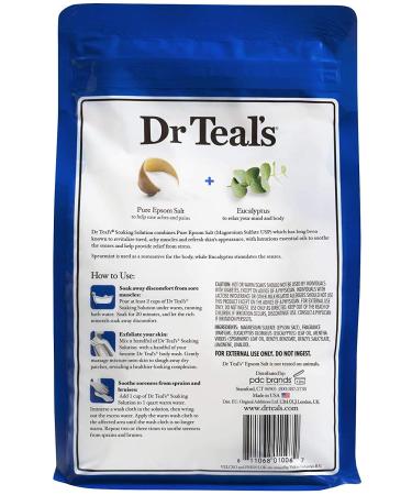 Dr Teal's Eucalyptus and Lavender Epsom Salt Bath Soak 3lb Bags (2 Count) - 6lbs Total - Buy Online on GoSupps.com
