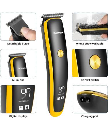 Professional Cordless Hair Clippers for Men | Rechargeable Barber Cutting Kit with LED Display | Home Haircut & Grooming Set - Buy Online on GoSupps.com