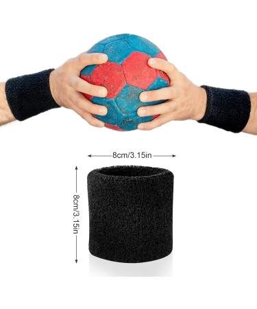 Quelcc 2-Piece Soft Cotton Welding Tape Wristbands for Sports - Tennis Handball & Running Black - Buy Online on GoSupps.com