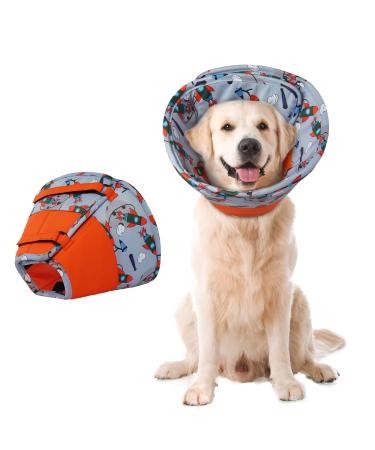 Hjumarayan neck ruff dog - soft leak protection dog adjustable dog collar leak protection waterproof protective collar dog prevention of injuries or wounds licks or scratches (red XL) XL red - Buy Online on GoSupps.com