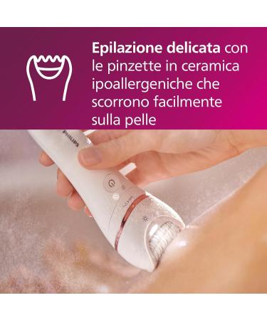 Philips Epilator Series 8000 - Wireless Wet & Dry Hair Removal Device for Legs & Body | 8 Accessories Included (Bre735/00) - Buy Online on GoSupps.com