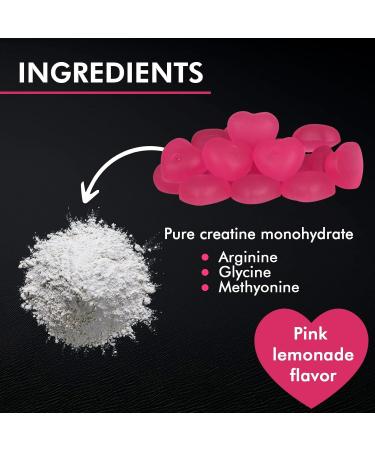KP Creatine Monohydrate Gummies Pink Lemonade for Men & Women 100% Creatine Pink Lemonade Gummies 5g per Serving + Vegan Sugar Free + Strength Energy Muscle & Booty Gain - 120 Count - Buy Online on GoSupps.com