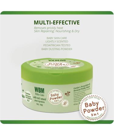 WBM Care Baby Powder Talc Free - Unscented, 140g | Gentle Formula for Delicate Baby Skin - Buy Online on GoSupps.com