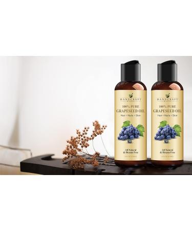 Premium 100% Pure Grapeseed Oil - 118 ml - Therapeutic Grade Carrier Oil for Skin and Hair - Aromatherapy Moisturizer - Buy Online on GoSupps.com