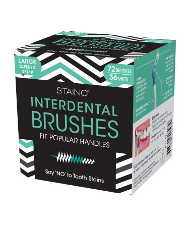 Staino Interdental Refill Brushes - Tapered Jumbos (Large) 36/Box | Buy Internationally for Fresh Breath & Oral Health - Buy Online on GoSupps.com