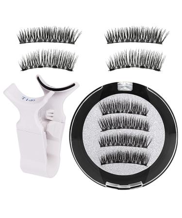 itrimaka Magnetic Lashes No Glue Or Liner Needed - Reusable Wispy False Eyelashes - Easy To Wear Eyelashes Natural Waterproof 1 Pair No Glue Needed Eyelashes With Applicator For All-Day