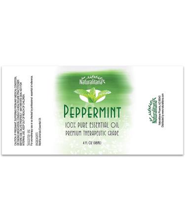 Peppermint Essential Oil (4 oz) - Aromatherapy for Diffuser, Topical Use, Soap, Candle, Bath Bomb - Mentha Arvensis Mint Scent - Home & Office - Buy Online on GoSupps.com