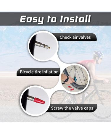 Bike Presta Valve Caps - Aluminum Alloy Dust Covers for Presta/French Valves, 5-Pack Red - Buy Online on GoSupps.com