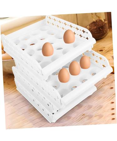 Mikikit Box 30 Egg White Shelf Brackets Shelving Brackets Refrigerator Crisper Organizer Drawer Food Stacker As Shown 28*21.5*28 - Buy Online on GoSupps.com