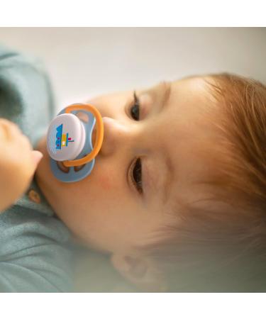 Philips Avent Ultra Air Pacifier 2-Pack | BPA-Free Breathable for 6-18 Months | Includes Sterilization Box | Lemon/Orange (SCF080/18) - Buy Online on GoSupps.com