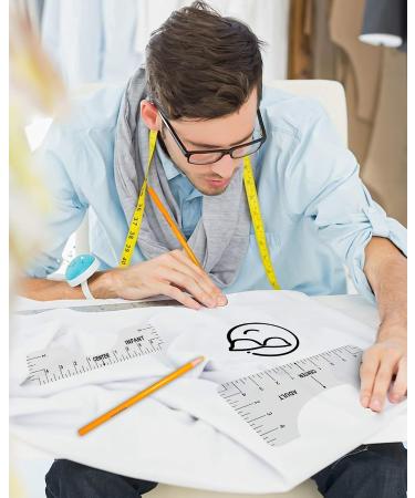 6Pcs T-Shirt Alignment Tool - Center Designs for Adult, Youth, Toddler, Infant - Transparent - Buy Online on GoSupps.com