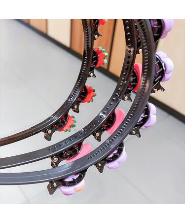 Girl Sweet Princess Hairstyle Hairpin Headband with Clips - Set of 3 Double Layer Cartoon Twist Plait Hair Clip Tools - Buy Online on GoSupps.com