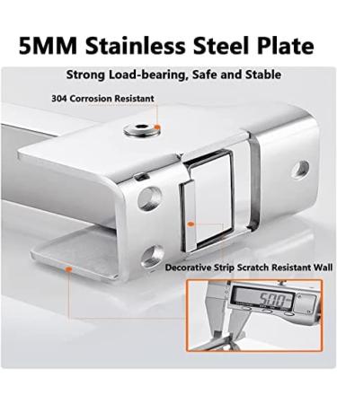 Toilet Grab Rails Stainless Steel Handicap Safety Grab Bars Anti-Slip Bathroom Flip-Up Handrails For Elderly Seniors Disabled Shower Support Handle Bath Grips - Buy Online on GoSupps.com