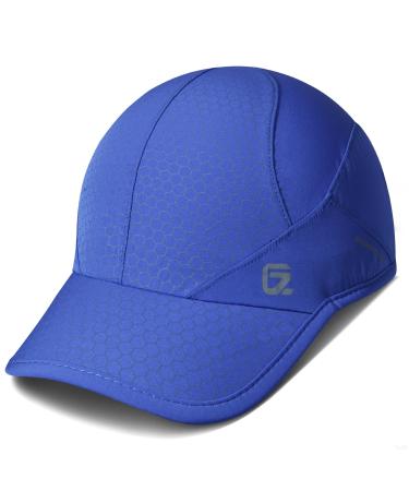 GADIEMKENSD Stretch Sport Hat with Soft Brim Quick Dry Lightweight Breathable Running Cap for Outdoor Activities 1 Soft brim Blue