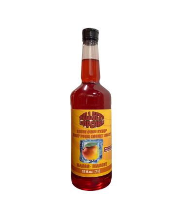 Bullseye Popcorn Snow Cone Syrup Mango 1L