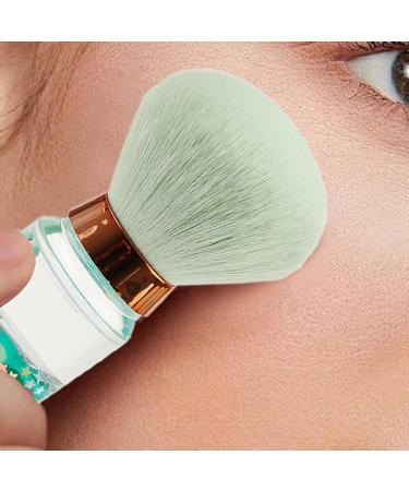 Loose Setting Powder Brush | Loose Powder Makeup Brush | Portable Face Brush for Women Cheek Makeup Brush for Blush Shadow Face Highlight Green - Buy Online on GoSupps.com