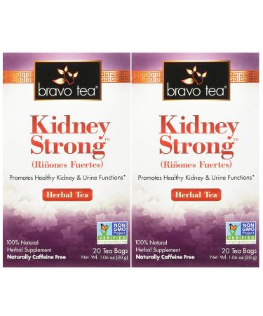 Bravo Teas Kidney Strong, 20 Tea Bags 2 Pack