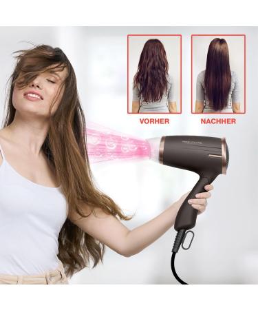 Proficare Compact Hair Dryer 1400W Foldable Travel Hair Dryer with 2 Power Levels & Cold Shot Overheat Protection PC-HT 3009 Brown Bronze - Buy Online on GoSupps.com