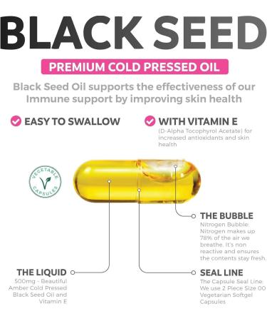 Save $4 (12% off) - Immune Bundle: Black Seed Oil & Immune Support - 120 Capsules - Non-GMO & Vegetarian - Buy Online on GoSupps.com